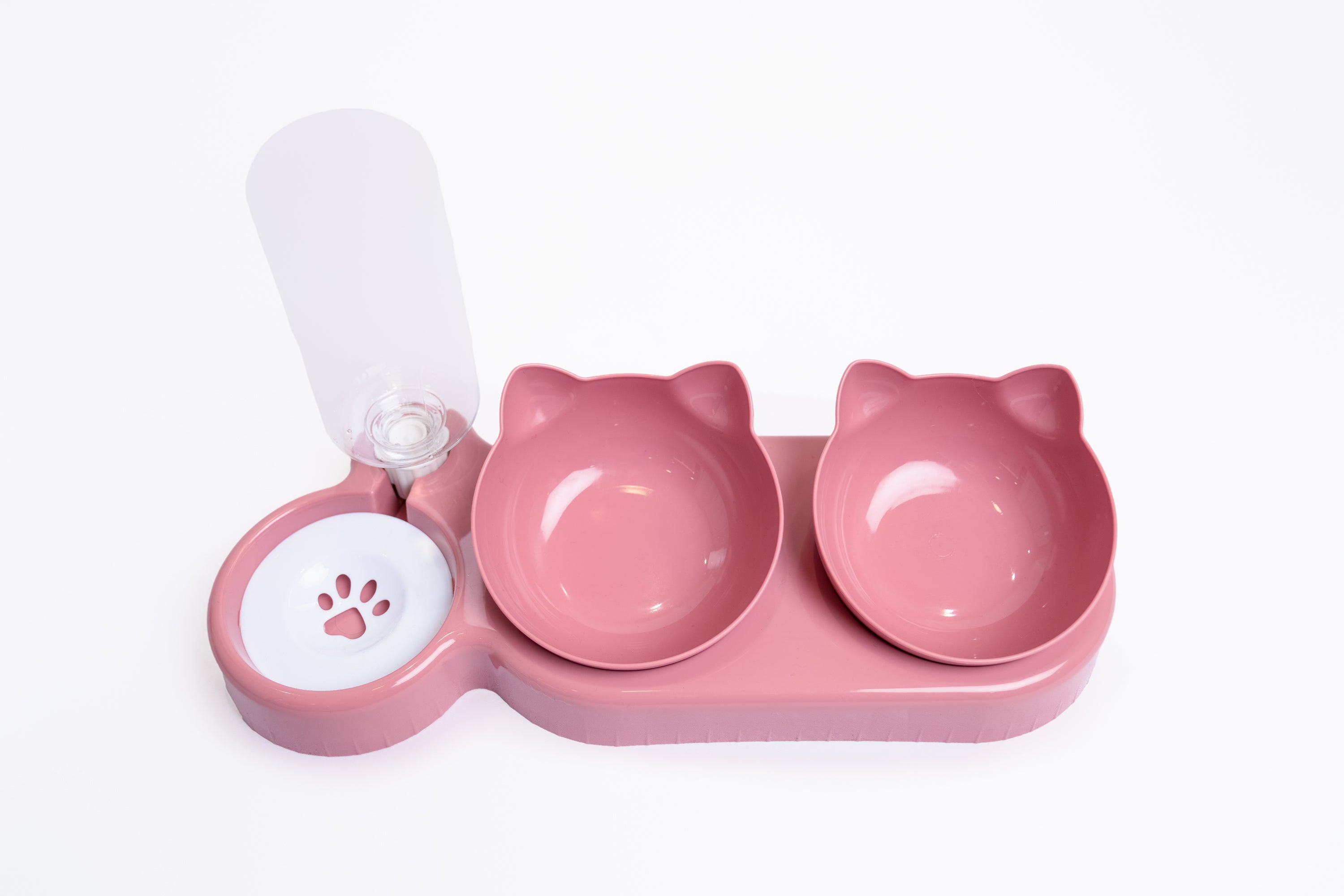 3-in-1 Food & Water Bowl - Tilted Design for Comfort