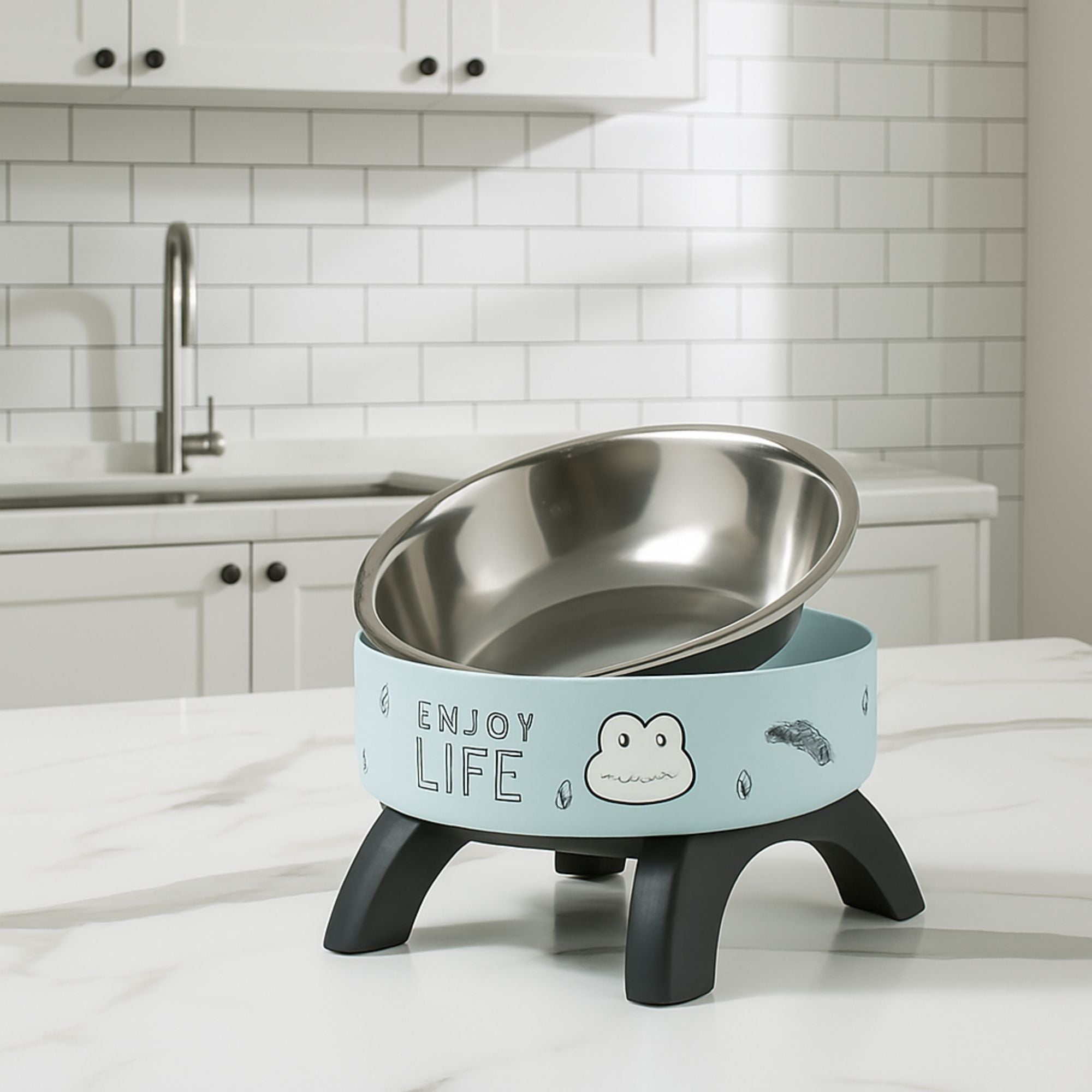 Elevated Stainless Steel Cat Bowl