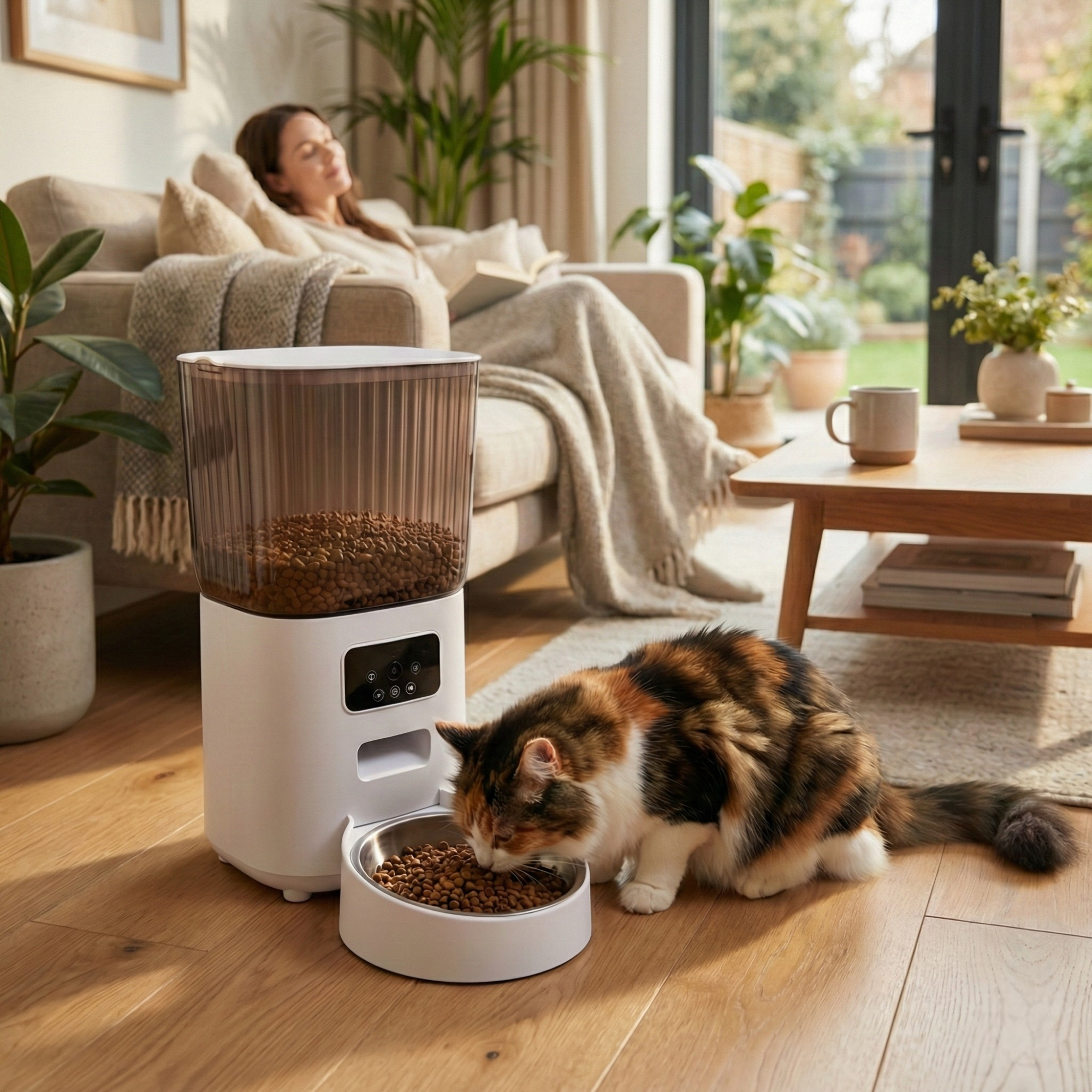 Smart Cat Feeder with HD Camera - 5L Automatic Feeder | Velvet Paws