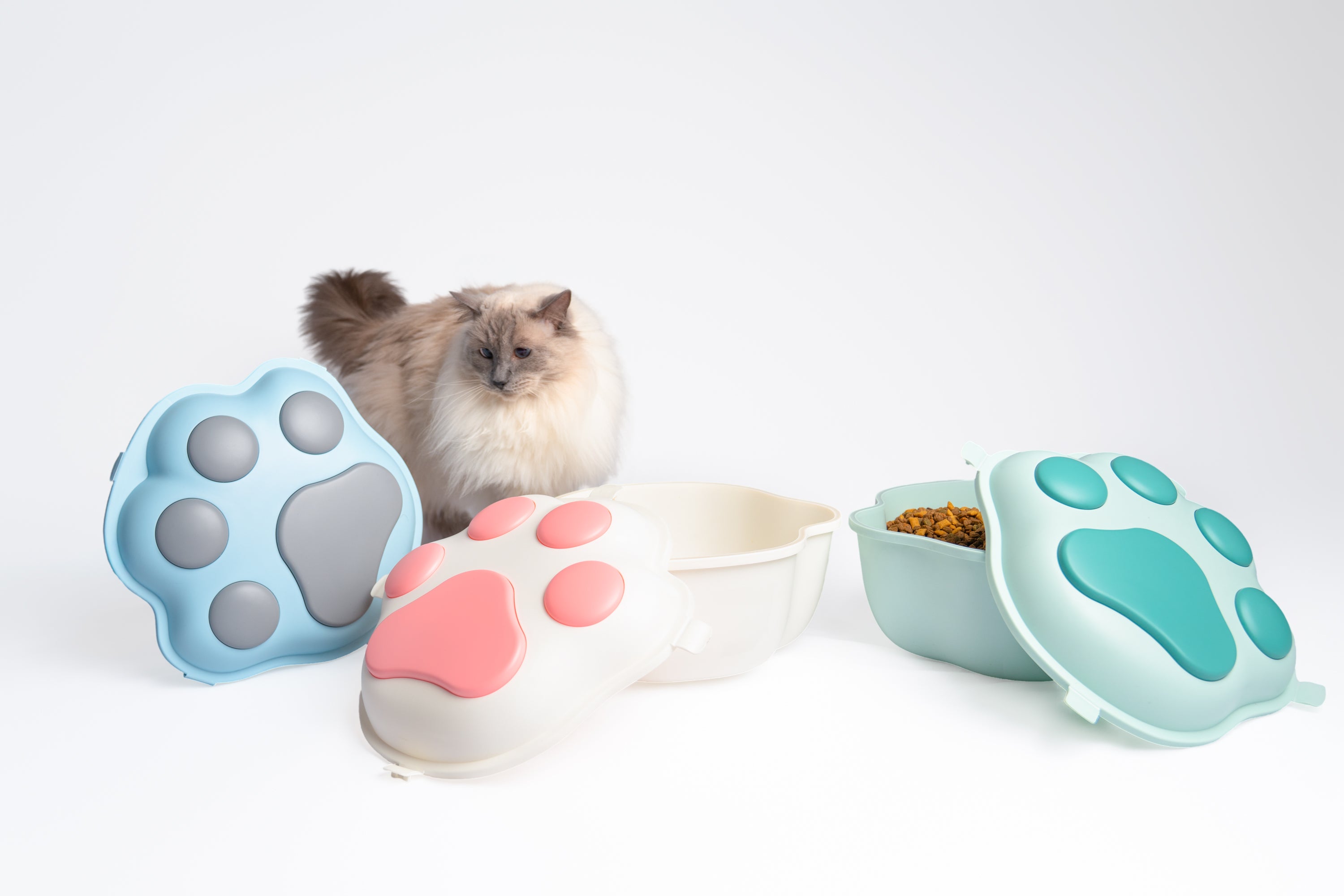 Airtight Cat Food Storage Container with Measuring Scoop