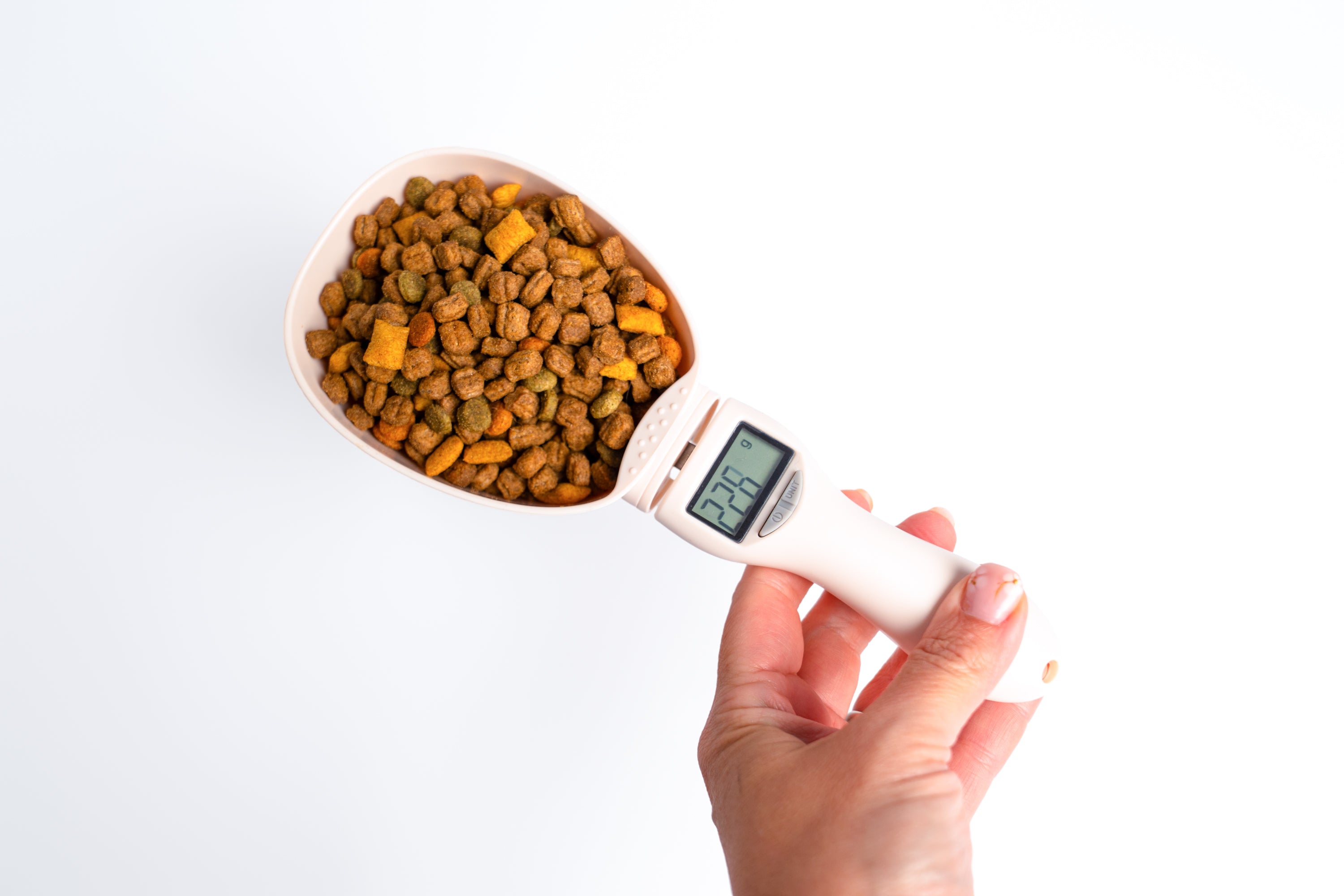 Precision Cat Food Measuring Scoop with Digital Scale