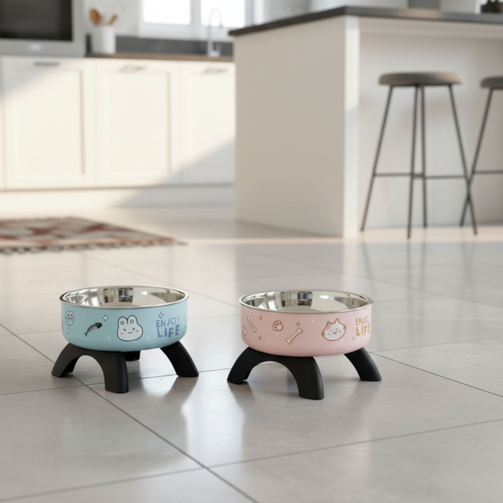 Elevated Stainless Steel Cat Bowl