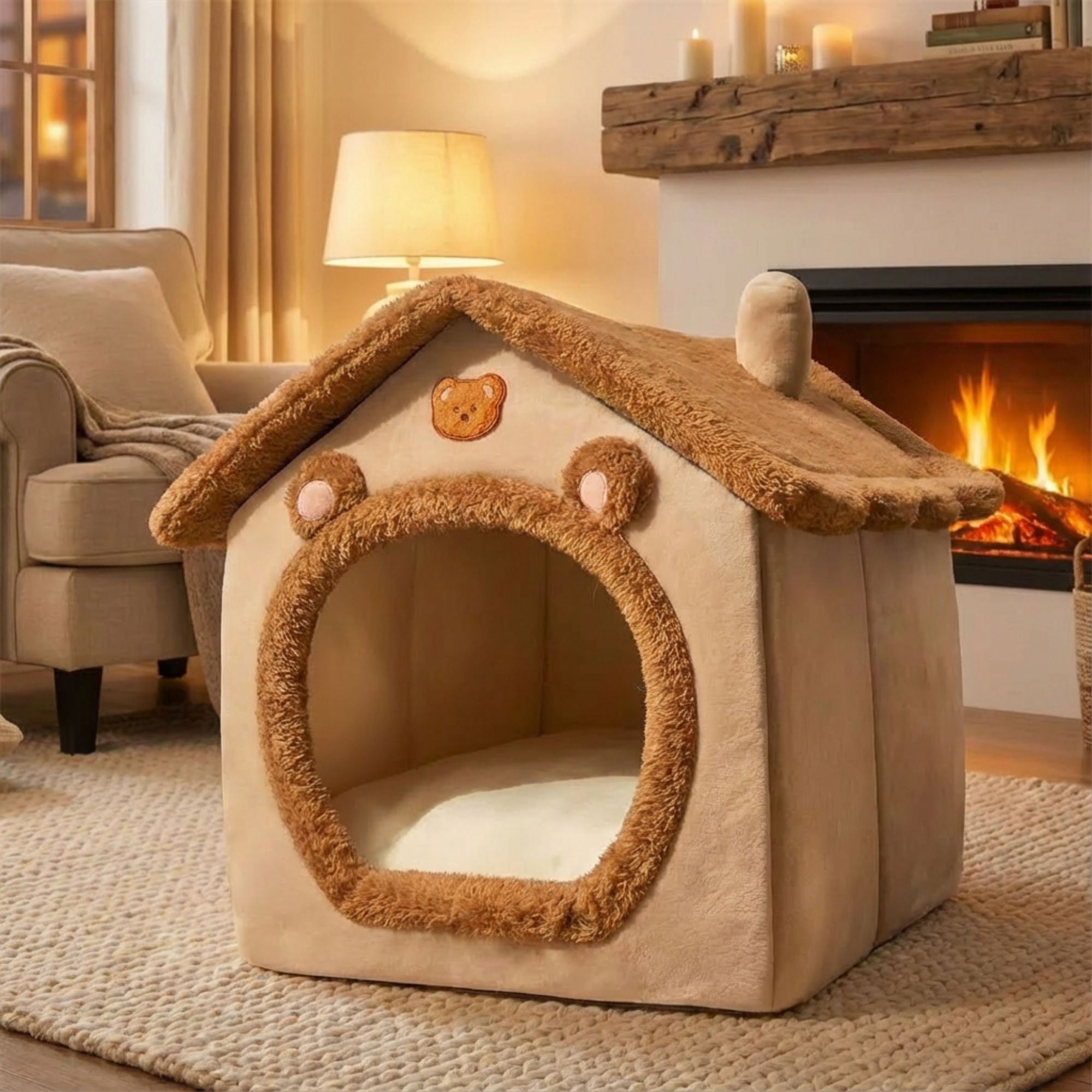 Plush Foldaway Cat Retreat