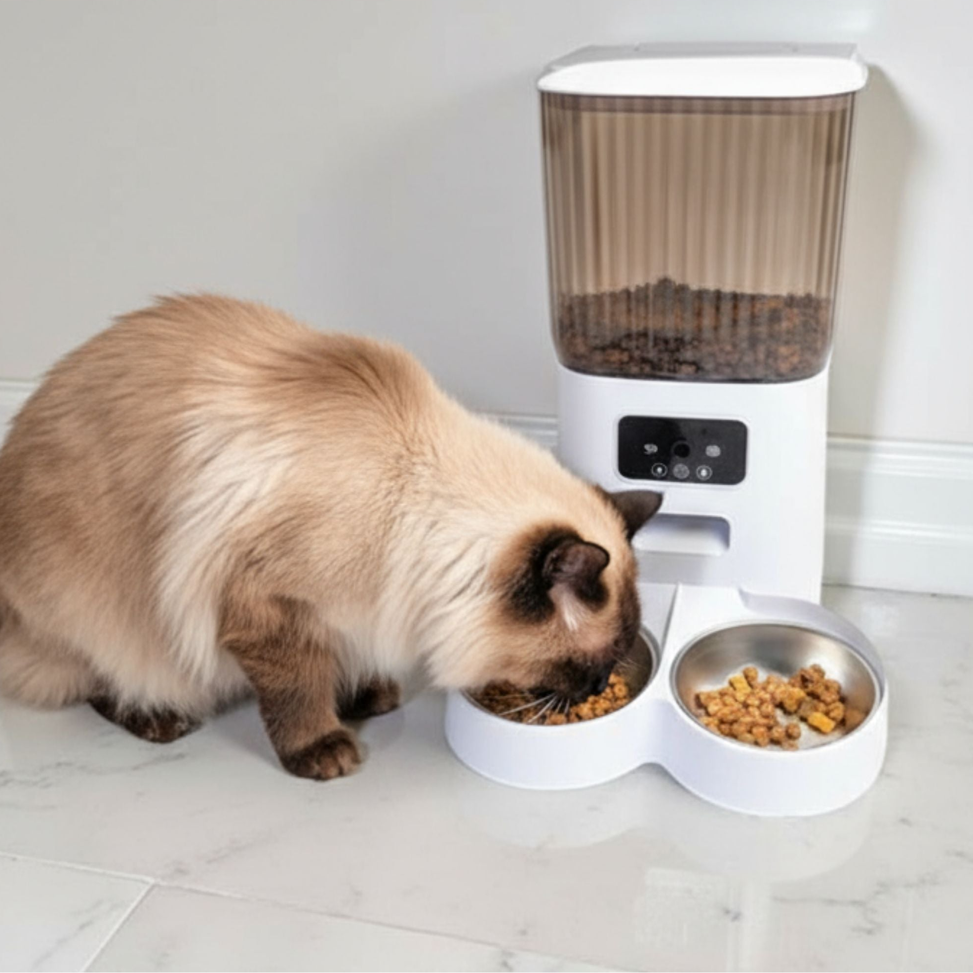 Smart Cat Feeder with HD Camera - 5L Automatic Feeder | Velvet Paws