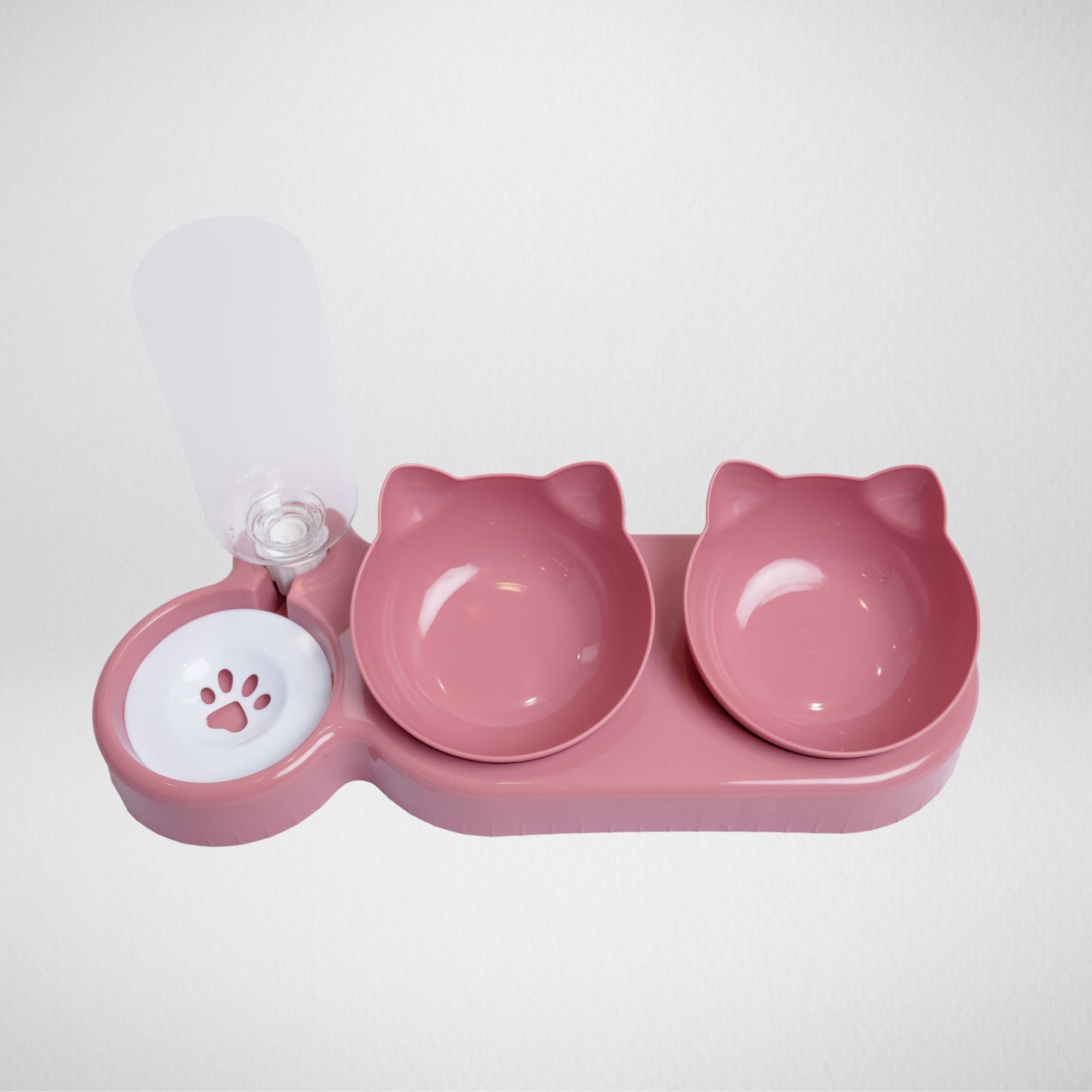 3-in-1 Food & Water Bowl - Tilted Design for Comfort