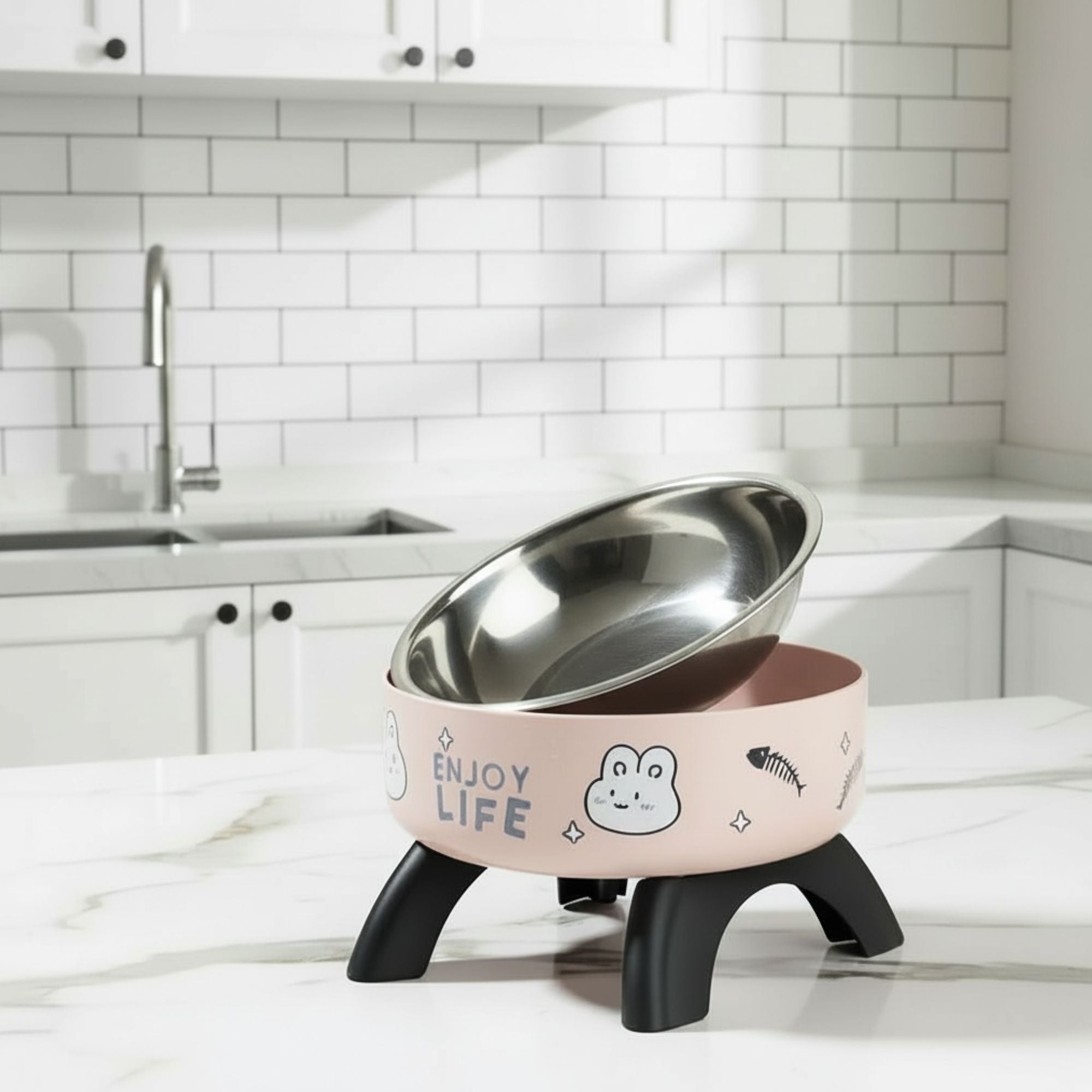 Elevated Stainless Steel Cat Bowl